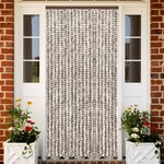 vidaXL Rideau anti-mouches taupe et blanc 100x200 cm chenille