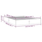 vidaXL Cadre de lit sans matelas bois massif 135x190 cm