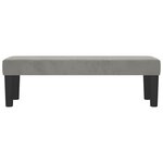 vidaXL Banc Gris clair 100x30x30 cm Velours