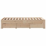 vidaXL Cadre de lit sans matelas avec tiroirs 75x190 cm bois de pin