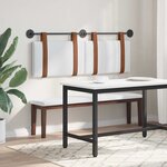vidaXL Tête de lit suspendue Blanc PU antique