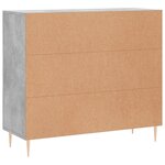 vidaXL Buffet gris béton 90x34x80 cm bois d'ingénierie