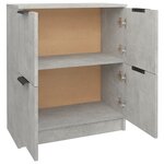 vidaXL Buffet Gris béton 60x30x70 cm Bois d'ingénierie