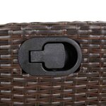 vidaXL Ensemble à manger de jardin et coussins 7 Pièces marron rotin