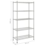 vidaXL Étagère de rangement 5 niveaux 90x35x180 cm Chrome 250 kg