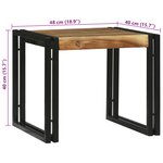 vidaXL Set de 2 Tables Basses en Bois Massif d'Acacia