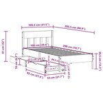 vidaXL Cadre de lit sans matelas 100x200 cm bois massif de pin