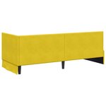 vidaXL Cadre de lit d'angle avec matelas Jaune 80 x 200 cm Velours