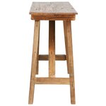 vidaXL Table console 130x40x80 cm bois de récupération mélangé