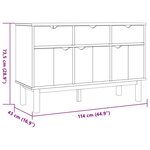 vidaXL Buffet OTTA Marron et noir 114 x 43 x 73 5 cm