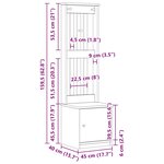 vidaXL Portemanteau SANDNES 45x40x159 5 cm bois massif pin