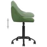 vidaXL Chaise de salle à manger Vert foncé Velours