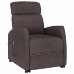 vidaXL Fauteuil Marron foncé Tissu