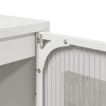 vidaXL Buffet haut blanc 68x39x123 cm acier