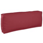 vidaXL Set de coussins de palette 2 Pièces Rouge bordeaux