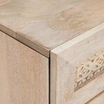 vidaXL Table de chevet Beige 50 x 33 x 60 cm bois de manguier massif