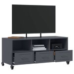 vidaXL Meuble TV anthracite 100 5x39x43 5 cm acier