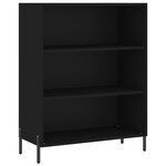 vidaXL Armoire à étagères noir 69 5x32 5x90 cm bois d'ingénierie