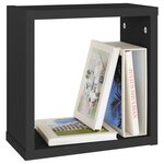 vidaXL Étagères cube murales 6 Pièces noir 30x15x30 cm