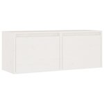 vidaXL Armoires murales 2 Pièces Blanc 45x30x35 cm Bois de pin massif