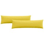 vidaXL Coussins de canapé 2 Pièces Jaune clair 145 x 40 cm tissu