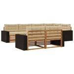 vidaXL Ensemble de canapés d'extérieur 7 Pièces Naturel et Beige