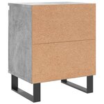 vidaXL Tables de chevet 2 Pièces gris béton 40x30x50 cm bois d'ingénierie