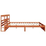 vidaXL Cadre de lit Cire marron 180 x 200 cm Bois de Pin Massif