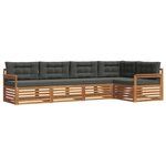 vidaXL Ensemble de canapés d'extérieur 5 pc Naturel et Anthracite