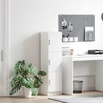 vidaXL Meuble de Rangement Blanc 31 5 x 32 x 124 cm Bois d'ingénierie