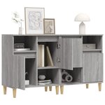 vidaXL Buffets 2 Pièces sonoma gris 60x35x70 cm bois d'ingénierie