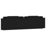 vidaXL Coussin de tête de lit Viana noir 193 cm similicuir