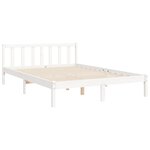 vidaXL Cadre de lit sans matelas blanc 140x200 cm bois de pin massif