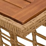 vidaXL Table de jardin relevable Naturel 100 x 55 x 37 cm