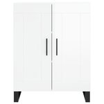 vidaXL Buffet Blanc brillant 69 5x34x90 cm Bois d'ingénierie