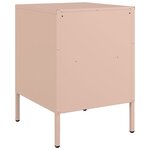 vidaXL Table de chevet rose 36x39x50 5 cm acier laminé à froid
