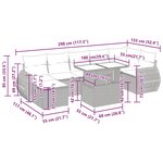 vidaXL Salon de jardin avec coussins 8 Pièces beige résine tressée