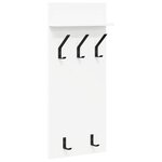 vidaXL Porte-manteau mural Blanc 90 x 40 x 10 cm Bois d'ingénierie