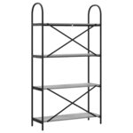 vidaXL Étagère Sonoma gris 80 x 30 x 146 cm Bois d'ingénierie