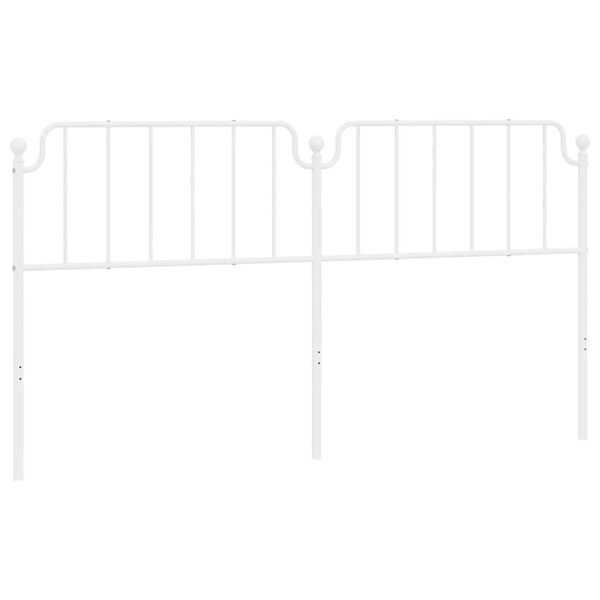 vidaXL Tête de lit de remplacement métal blanc 193 cm