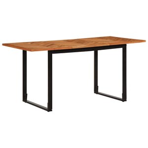 vidaXL Table à manger 160x80x75 cm bois massif d'acacia