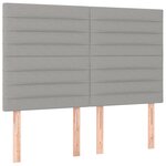 vidaXL Sommier à lattes de lit et matelas et LED Gris clair 140x200 cm