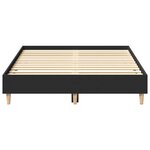 vidaXL Cadre de lit sans matelas noir 135x190 cm bois d'ingénierie