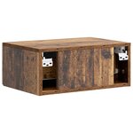vidaXL Cabinet de chevet mural 2 Pièces Bois ancien 49 x 34 5 x 20 cm