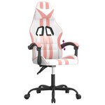 vidaXL Chaise de jeu Blanc et rose Similicuir