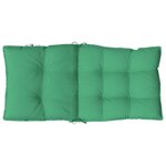 vidaXL Coussins de chaise à dossier bas lot de 4 vert tissu oxford