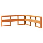 vidaXL Lit Bibliothèque avec stockage 2 Pièces Cire marron 200 x 200 cm
