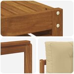 vidaXL Ensemble de canapés d'extérieur 8 pc Naturel et Beige