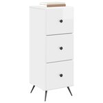 vidaXL Armoire à tiroirs Blanc brillant 33 x 34 5 x 90 cm