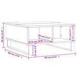 vidaXL Table basse blanc 60x60x30 cm bois d'ingénierie
